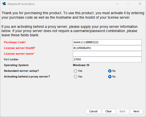 Why does Activation ask for a License Server Name?