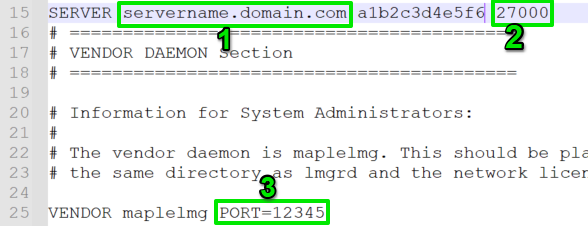 How are the ports used by a license server configured? (License Server ...